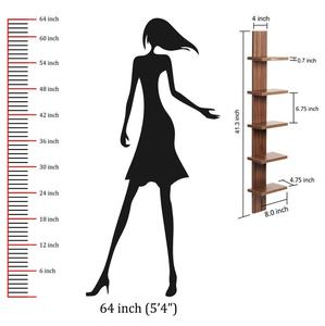 Étagère de décoration murale et présentoir mural-5 étagères - Product Image 5
