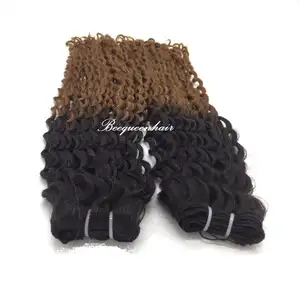 Ombre cabelo vietnamita cru, cabelo humano virgem a granel luxuoso máquina de trançado duplo pacotes desenhados