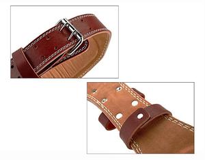 Cinturón de cuero de 4 "para levantamiento de pesas, soporte de espalda, gimnasio, Fitness - Product Image 3