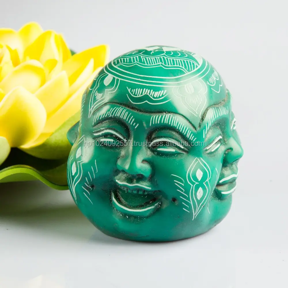 Armonía divina: Estatua de resina hecha a mano con cuatro caras de Buda