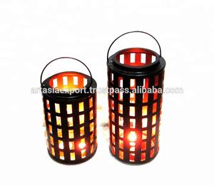 VENTA LINTERNA DE CILINDRO DE FILIGRANA DE HIERRO HECHO A MANO CALIENTE para DECORACIÓN DEL HOGAR - Product Image 1