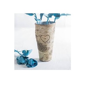 Vase à fleurs en bois poli à la main 100% Vase à fleurs en bois maison décorer les fêtes mariage Couple cadeau - Product Image 1