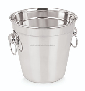 Wholesale Cheap Price High Quality Stainless Steel Line Design <b>Ice</b> Bucket With Knob - Product Image 2