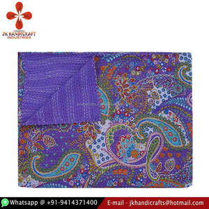 El mejor juego de cama de algodón con diseño de Paisley étnico tamaño Queen hecho a mano profesional - Product Image 1