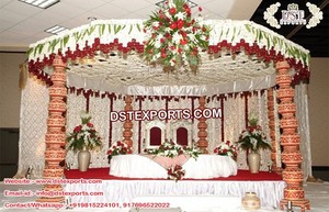 Mandap de pilares de colmillo indio para boda, pilares de maletero de elefante de Maharaja, de nuevo diseño de FRP Mandap, impresionante - Product Image 2