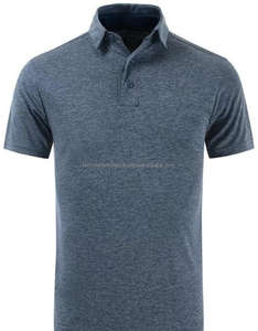 Polo uni européen 100% coton conçu sur mesure pour hommes, style décontracté à manches courtes du Bangladesh pour le golf et les chemises à carreaux - Product Image 1