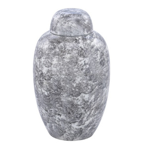 Urnas Funerarias de Aluminio para Adultos con Acabado de Granito Blanco, Urnas de Cremación de Buena Calidad para Humanos - Product Image 1