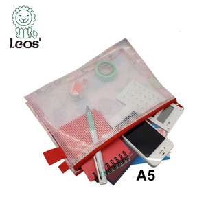 Bolsa de PVC impermeable con cierre de cremallera, bolsas de malla con logotipo para la escuela, suministros de papelería - Product Image 3