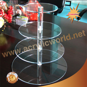 แท่นวางเค้กทรงสี่เหลี่ยมทำจากอะคริลิคใส3ชั้นจากโรงงาน - Product Image 2