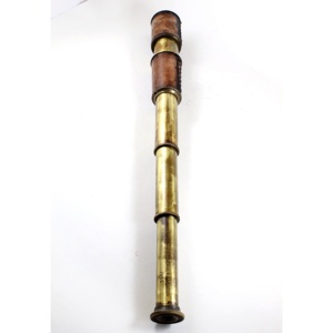 Antique Vintage 18 pouces SpyGlass en laiton télescope en alliage de métal Construction avec boîte en bois poignée en cuir cadeau de Noël de mariage - Product Image 5