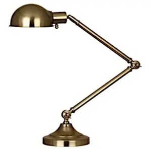 Antiek Messing Verstelbare Bureaulamp