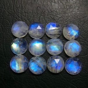 Prêt à acheter la meilleure qualité 7mm pierre de lune naturelle arc-en-ciel Rose coupée Cabochons ronds pierres précieuses en vrac du fournisseur - Product Image 2