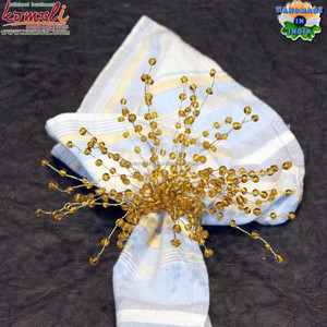 Servilletero de ráfaga con cuentas moradas, acento de racimo de cuentas de vidrio hecho a mano para decoración de mesa elegante - Product Image 4