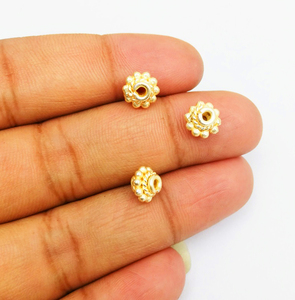 Perles fantaisie plaquées or, 8mm, accessoires pour recherche de bijoux - Product Image 3