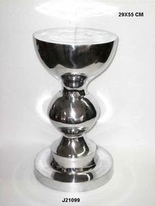 Tabouret en aluminium coulé recyclé poli miroir, petit meuble en métal pour la maison, décoration intérieure, artisanat en métal - Product Image 5