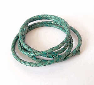 สร้อยคอหนังถักแบบแบนคุณภาพสูงสายหนังถัก3มม. 4มม. 5มม. และเครื่องประดับขนาด8มม. - Product Image 2