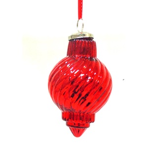 Décorations de Noël d'ornement de boules d'arbre en verre suspendues en forme de pomme de pin de vente chaude - Product Image 6