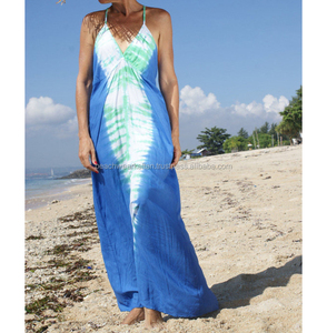 Robes de plage Maxi, vêtements de styliste, nouvelle tenue de plage pour femmes, en rayonne, teinture par nouage, robe de plage - Product Image 1