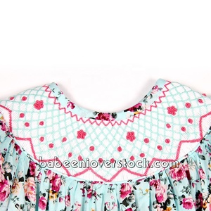 ชุดเดรสลำลองเด็กสไตล์เรขาคณิต ปักมือ สำหรับฤดูใบไม้ผลิ - บริการ ODM ผ้าฝ้าย 100% รุ่น BB1325 - Product Image 3