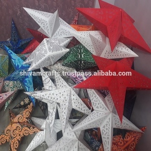 Nuevas y Modernas Lámparas de Papel Colgantes de Lujo con Estampado Brillante para Navidad, 60cm, Ecológicas, Combinables, Venta al Por Mayor - Product Image 2
