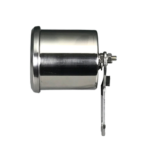 Venta caliente 60mm Aguja Motocicleta RPM Tacómetro Cromo Carcasa de acero inoxidable Blanco 0-12000RPM - Product Image 2