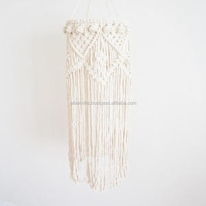 Paralume <span class=keywords><strong>Vintage</strong></span> in macramè lampadario stile bohémien fornitori di Design d'interni paralume da salotto dall'India - Product Image 2