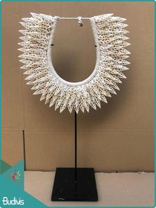 Elegant Antique Tribal Shell Necklace Elegant <b>Standing</b> Native <b>Art</b> Designed for Home Decor and Meeting Room Decoration - Product Image 4