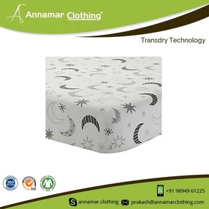 Drap-housse pour berceau avec conception personnalisée imprimé floral coton biologique drap de berceau certifié GOTS - Product Image 4