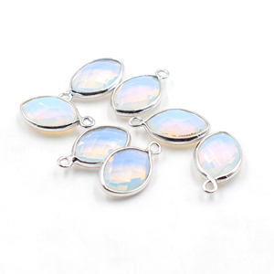 Opalite Faceted Marquise Shape 925 Sterling Silver Bezel Pendant 14K & 18K <b>Gold</b> Plated Handmade Jewelry by Jaipur Gem Factory - Product Image 4