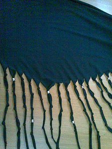 Bufanda larga de algodón con flecos para niñas, estilo liso para la temporada de primavera - Product Image 5