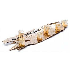 Bougeoirs en verre coniques, cadeau idéal pour les mariages, les fêtes, adorables, faits à la main en aluminium, métal, vente en gros, élégants - Product Image 1