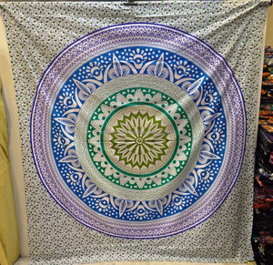 Manta colgante de pared Bohemia, tapiz indio ombré, Mandala Hippie, colcha doble Bohemia, decoración del hogar - Product Image 1