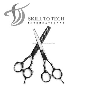 Tijeras de corte de pelo de peluquero profesional con revestimiento negro azabache de acero inoxidable Premium, último diseño de moda para Estilismo de precisión - Product Image 2