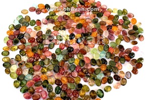 Cabochons lumineux en set de 12 pièces, produit de qualité brillante, multitourmaline naturelle, très bonne qualité - Product Image 3