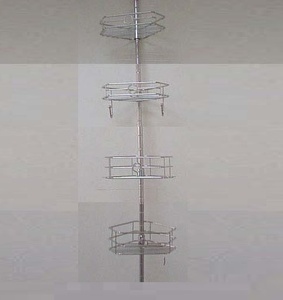 Salle de bains debout en fer forgé étagère d'angle pour le stockage - Product Image 1