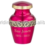 Ensemble de quatre mini urnes commémoratives de style américain pour bébés, fournitures funéraires en métal BRASSWORLD INDIA - Product Image 4