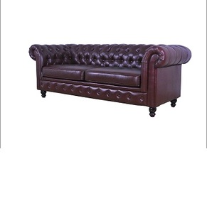 Modern Genuine Leather Chesterfield <b>Sofa</b> Set for Living Room or Bathroom Stylish Leather Furniture - Product Image 3
