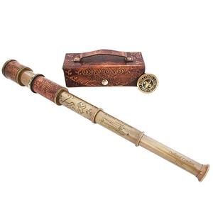 Londres nautique laiton sculpture à la main télescope Portable Style Dollond avec boîte en cuir accessoire en métal nautique Calvin artisanat - Product Image 1