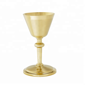 Taza de Metal de latón con suministros de Iglesia, suministros de Iglesia cruzados, cáliz - Product Image 1