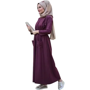 批发最新伊斯兰穆斯林服装长 kaftan 刺绣新模型 abaya 在迪拜