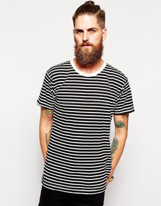 Men's <b>Black</b> and White Striped Short Sleeve O-Neck Casual T-<b>Shirt</b> Knitted 100% Cotton Quick Dry Breathable Eco-Friendly - Product Image 5
