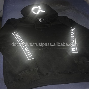 Sudadera con capucha reflectante de 3m con estampado personalizado para hombre, diseño de patrón sólido con forro impermeable, característica de talla grande - Product Image 5