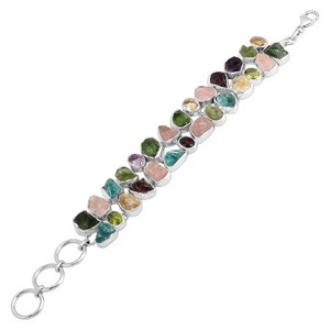 Bracelet en pierre naturelle améthyste bleue, perpidon en argent Sterling 925, 1 pièce, fait à la main - Product Image 2