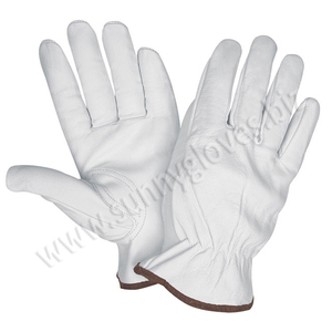 Guantes de conductor de cuero de piel de cabra de primera calidad con espalda elástica Keystone Thumb Industrial Work Guantes antideslizantes de Sunny -Gloves - Product Image 2