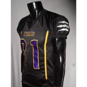 Uniformes de football pour hommes adultes en polyester/spandex, tissu sergé respirant, antibactérien, grande taille, avec service OEM personnalisé - Product Image 4