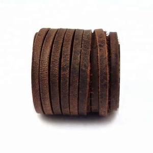 Gran oferta, lo último en cordón de cuero Latigo plano de 5mm para manualidades DIY, joyería de alta calidad, otros accesorios, cordones para zapatos a precio mayorista - Product Image 1