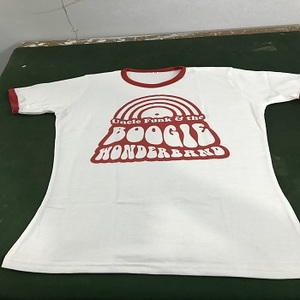 T-shirts personnalisés OEM deux couleurs pour dames avec impression et couleurs de garniture personnalisées - Product Image 3