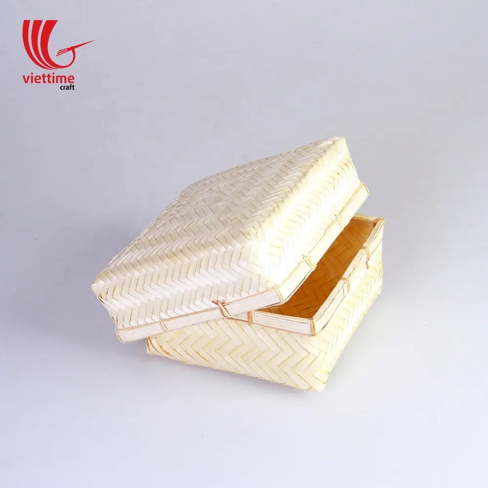 Naturale di bambù tessuto scatola/personalizzato scatola di immagazzinaggio di bambù