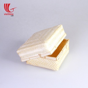 Natural bamboo woven box/ custom bamboo storage box