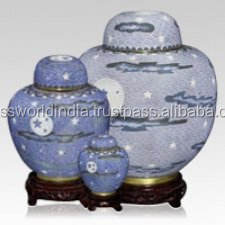 ชุดโกศเผาศพ <span class=keywords><strong>Cloisonne</strong></span> สีชมพูโดย Brassworld อินเดีย - Product Image 2